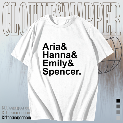 Aria Hanna Emily Spencer PLL T-shirt TPKJ1