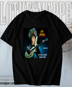 Steve Clark Def Leppard Guitarist Legend Mens Black T Shirt TPKJ1