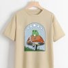 Mushroom And Frog Print Drop Shoulder Tee